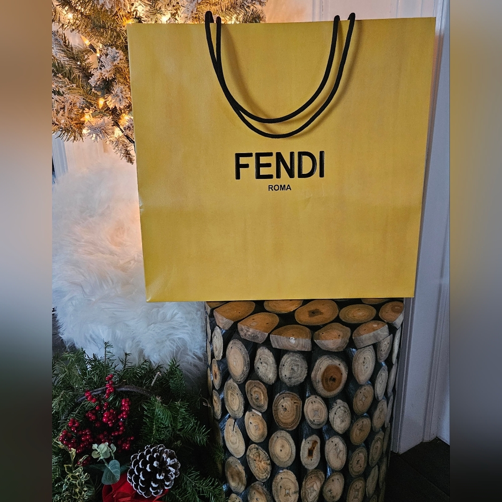 Fendi Roma Logo Designer Paper shopping bag